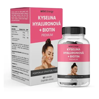 Kyselina hyaluronová + Biotin PREMIUM MOVit Energy 60 tobolek