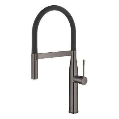 Dřezová baterie GROHE Essence se silikonovým ramínkem Hard Graphite 30294A00