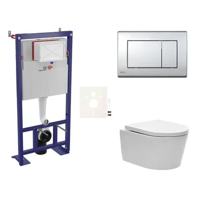 Cenově zvýhodněný závěsný WC set SAT do lehkých stěn / předstěnová montáž+ WC SAT Brevis SIKOSSB