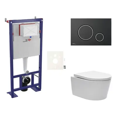 Cenově zvýhodněný závěsný WC set SAT do lehkých stěn / předstěnová montáž+ WC SAT Brevis SIKOSSB