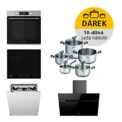 Akční set spotřebičů Whirlpool trouba OMK58CU1SX + indukční deska WSQ7360NE + komínový odsavač p