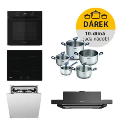 Akční set spotřebičů Whirlpool trouba OMK58CU1SB + indukční deska WSQ7360NE + myčka  WIC3C26F + 