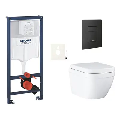 Závěsný wc set do lehkých stěn / předstěnová montáž GROHE Euro Ceramic SIKOGRSEUEKF0