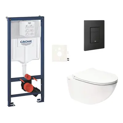 Závěsný wc set do lehkých stěn / předstěnová montáž Swiss Aqua Technologies Infinitio SIKOGRSIN1