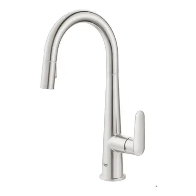 Dřezová baterie Grohe Veletto s vytahovací sprškou, 2 proudy supersteel 30419DC0