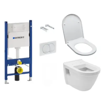 Závěsný set WC VitrA Integra vč. sedátka + modul Geberit Duofix s tlačítkem Delta 20 bílé SIKOGE