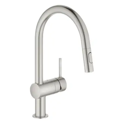 Grohe Minta dřezová baterie s vytahovací sprškou supersteel 32321dc2 G32321DC2