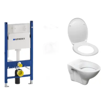 Závěsný set WC S-line + modul Geberit Duofix s tlačítkem Delta 20 bílé SIKOGES5D0