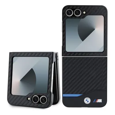 BMW M PU Carbon Blue Line Samsung Galaxy Z Flip 6 Black BMHCZF622NBCK