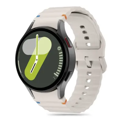 Tech-Protect Silicone Sport řemínek na Samsung Galaxy Watch 4 / 5 / 5 Pro / 6 / 7 / FE, starligh