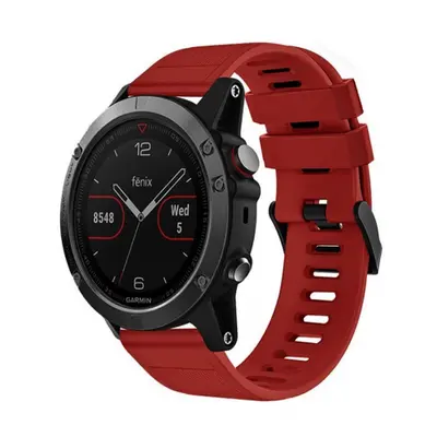 BStrap Silicone Acton řemínek na Garmin Fenix 5x / 5x Plus / 6x / 6x Pro / 7x / 8 51mm, dark red