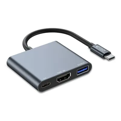 Tech-Protect V1 HUB adaptér USB / USB-C / HDMI, šedý