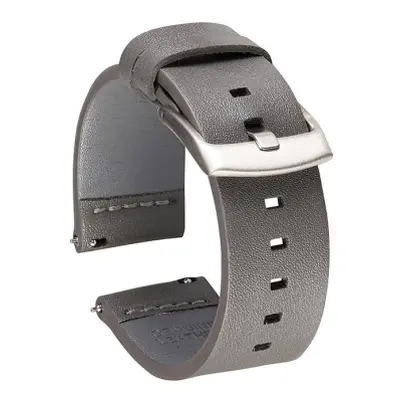 BStrap Fine Leather řemínek na Garmin Vivoactive 4, gray (SSG023C0505)