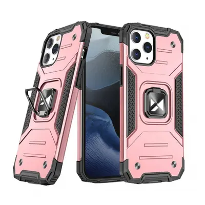 MG Ring Armor plastový kryt na iPhone 13, růžový