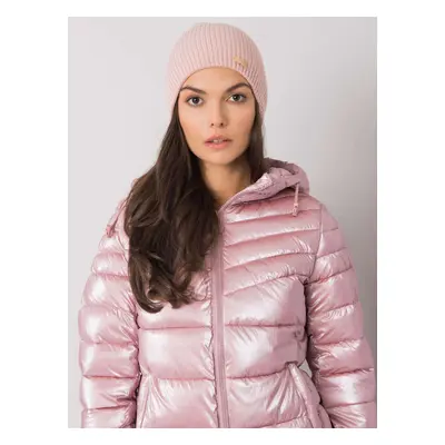 Pudrová dámská čepice -JK-CZ-21.96-light pink Velikost: ONE SIZE