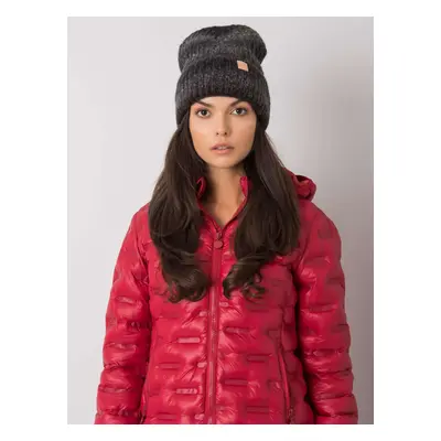 Černo-šedá dámská čepice -JK-CZ-23.98-black-grey Velikost: ONE SIZE