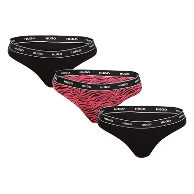 3PACK dámská tanga HUGO vícebarevná (50495870 661)