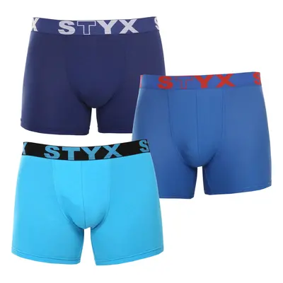 3PACK pánské boxerky Styx long sportovní guma vícebarevné (3U96789) trenky / trenýrky