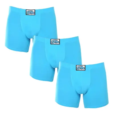 3PACK pánské boxerky Styx long klasická guma světle modré (3F1169) trenky / trenýrky