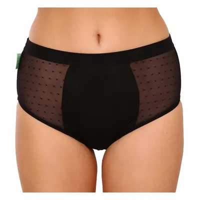 Menstruační kalhotky Bodylok Bambus Hi-Waist Black silná menstruace (BD2204)