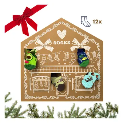 Adventní kalendář 12x dětské ponožky Dedoles (24DXV2) 27/30