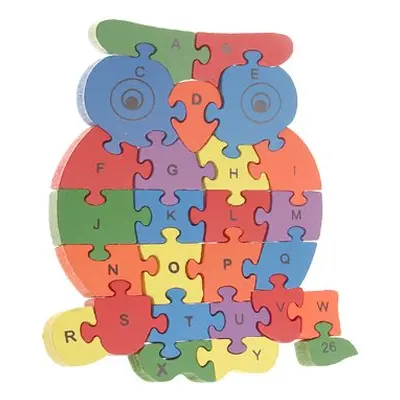 Vzdělávací dřevěné puzzle sova var.1