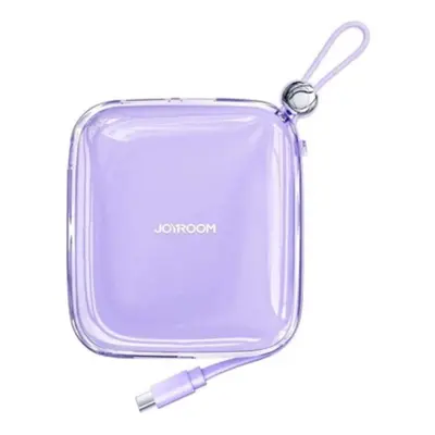 Joyroom JR-L004 powerbanka 10000mAh se zabudovaným kabelem USB-C Fialová