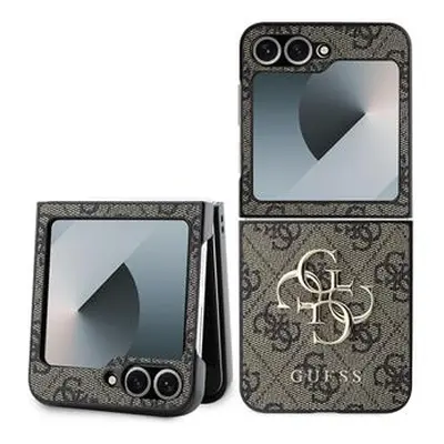 Guess hard kryt na Samsung Galaxy Z Flip 6 Hnědý 4G Big Metal Logo