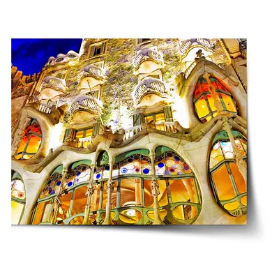 Sablio Plakát Barcelona Gaudi Casa Batllo 1 - 90x60 cm