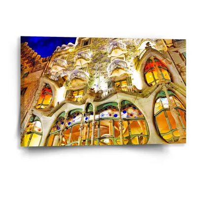 Sablio Obraz Barcelona Gaudi Casa Batllo 1 - 60x40 cm