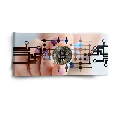 Sablio Obraz Bitcoin - 110x50 cm