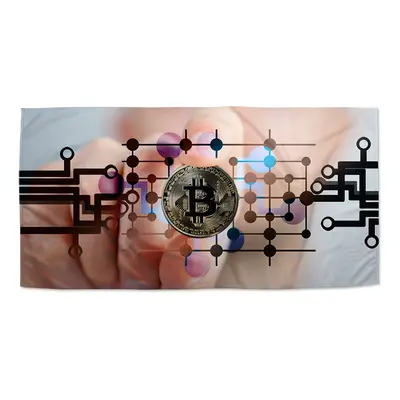 Sablio Ručník Bitcoin - 50x100 cm