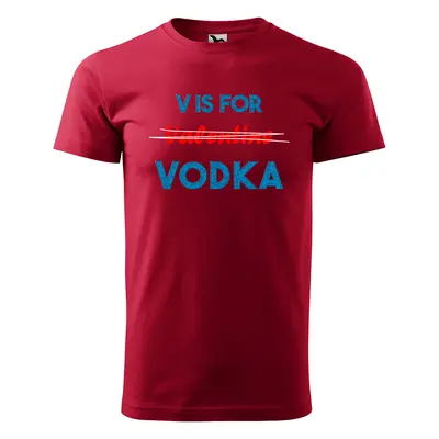 Sablio Tričko s potiskem V is for Vodka - červené S