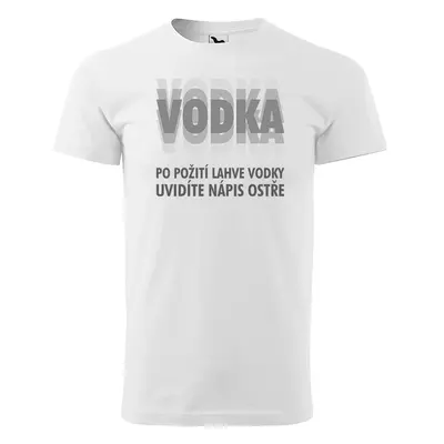 Sablio Tričko s potiskem Vodka - bílé 4XL