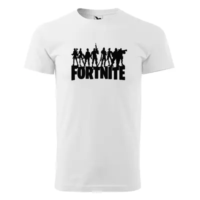 Sablio Tričko s potiskem Fortnite Team 2 - bílé 3XL