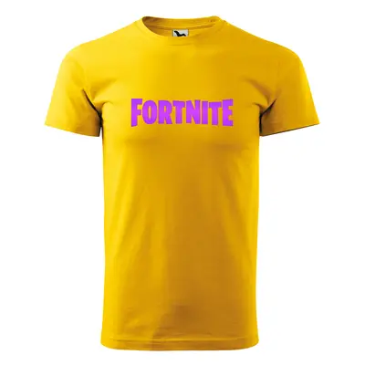 Sablio Tričko s potiskem Fortnite Pink - žluté 4XL