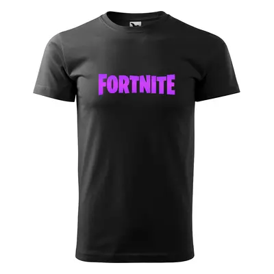 Sablio Tričko s potiskem Fortnite Pink - černé XL