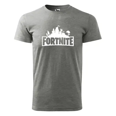 Sablio Tričko s potiskem Fortnite Pevnost - šedé M