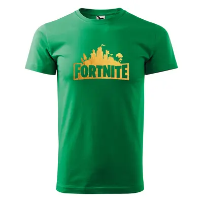 Sablio Tričko s potiskem Fortnite Pevnost Desert - zelené 3XL