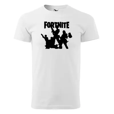 Sablio Tričko s potiskem Fortnite Team - bílé 2XL