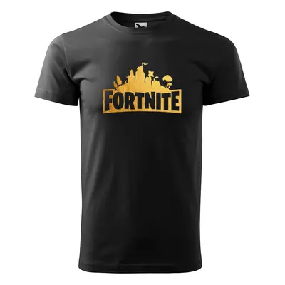 Sablio Tričko s potiskem Fortnite Pevnost Desert - černé M