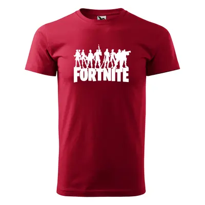 Sablio Tričko s potiskem Fortnite Team 2 - červené 5XL