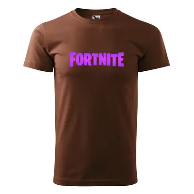 Sablio Tričko s potiskem Fortnite Pink - hnědé S