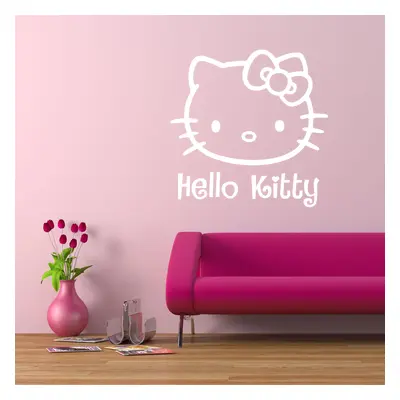 Sablio Samolepka na zeď: Hello Kitty - 60x59 cm