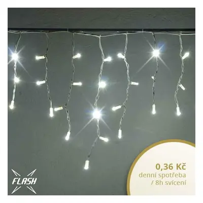 DecoLED LED světelné krápníky, FLASH, 3x0,5m, ledově bílá, 114 diod, IP67 IFNX0305