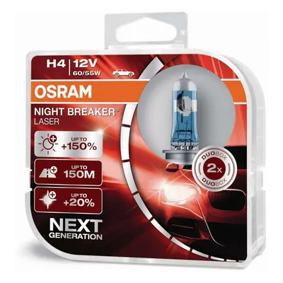 Osram Night Breaker Laser H4 P43t 12V 60/55W 64193NL-HCB