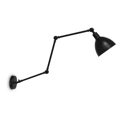 Sessak Stylová nástěnná kloubová lampa Bazar - pr. 170 x 375 x 615 - 1225 mm, 42 W, matná černá 