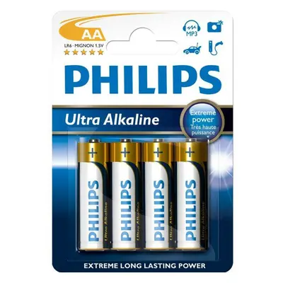 Baterie alkalická 1,5V AA Philips LR6 ULTRA ALKALINE