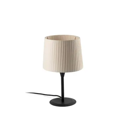 FARO SAMBA černá/skládaná béžová mini stolní lampa