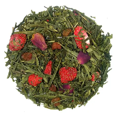 Jahody v šampaňském - zelený aromatizovaný čaj, balení 1 kg